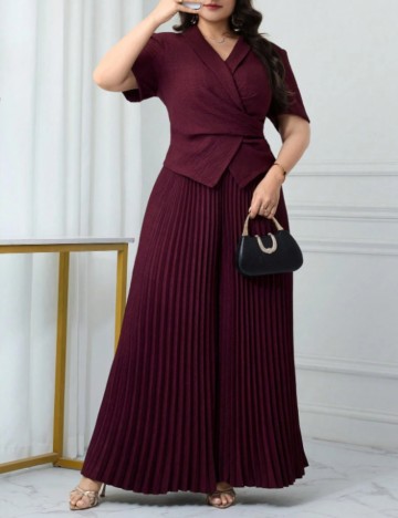 Compleu Shein Curve+, vișiniu