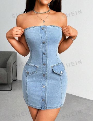 Rochie de blugi Shein, albastru