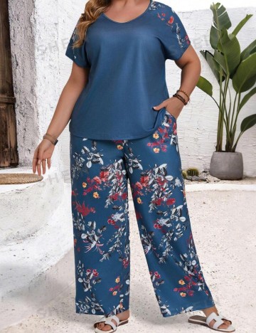 Compleu Shein Curve+, albastru