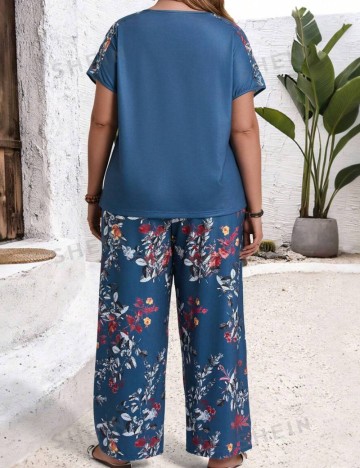 Compleu Shein Curve+, albastru