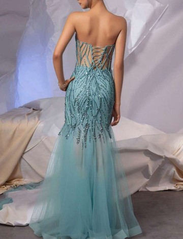 Rochie de ocazie Shein, turcoaz