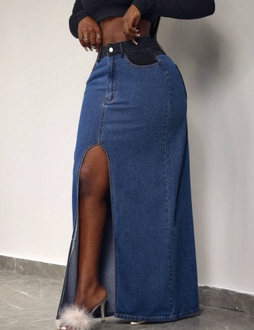 Fustă de blugi Shein, albastru