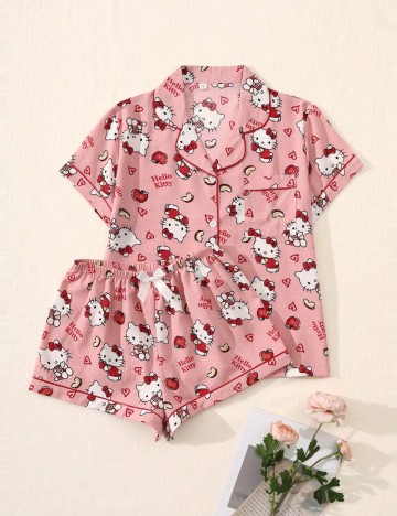 Compleu pijamale Shein, roz