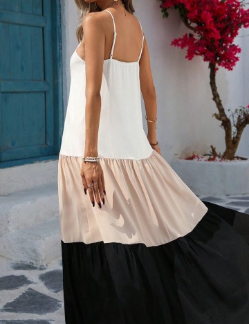 Rochie maxi Shein Curve+, mix culori