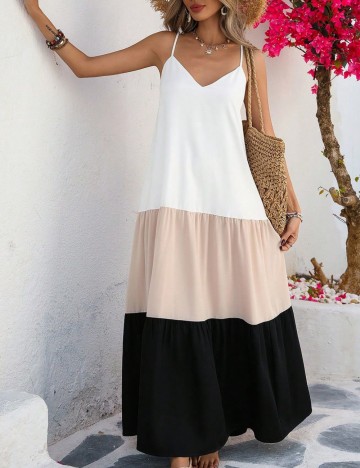 Rochie maxi Shein Curve+, mix culori