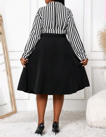 Rochie midi Shein Curve+, mix culori