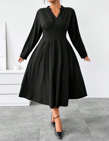 Rochie midi Shein Curve+, negru