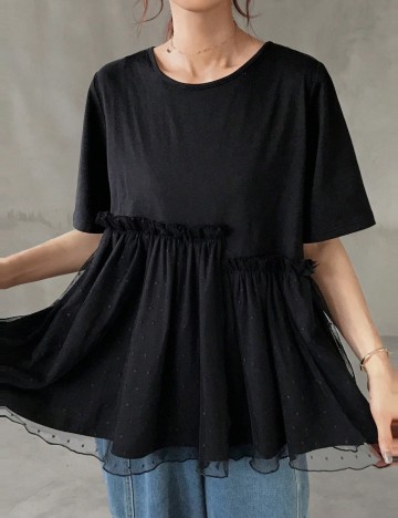 Tricou Shein FRIFUL, negru