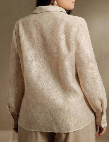 Cămașă Shein Curve+ Anewsta, bej