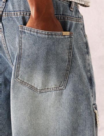 Jeans 3/4 Shein, albastru