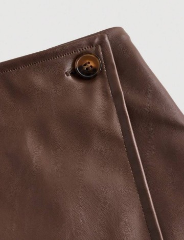 Fustă Imitație Piele Shein, maro