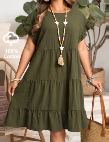 Rochie mini Shein Curve+, verde