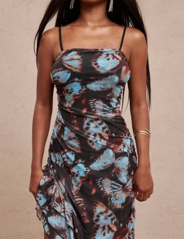 Rochie midi Shein, mix culori