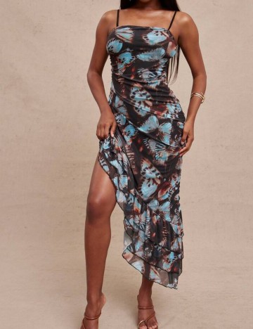 Rochie midi Shein, mix culori