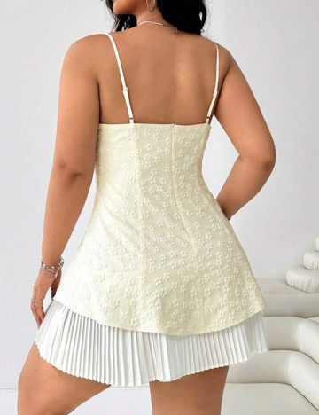 Rochie mini Shein Curve+, crem