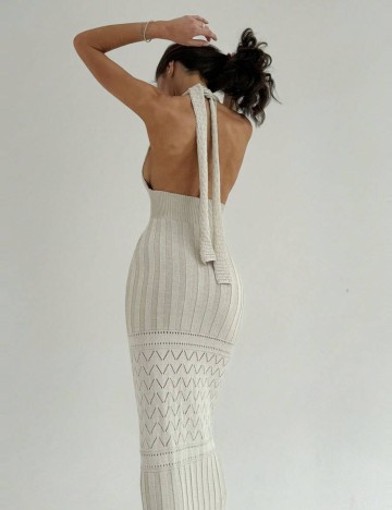 Rochie tricotată Shein, bej