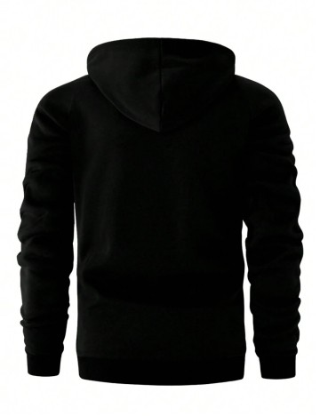 Hanorac Cu Fermoar Shein MANFINITY, negru