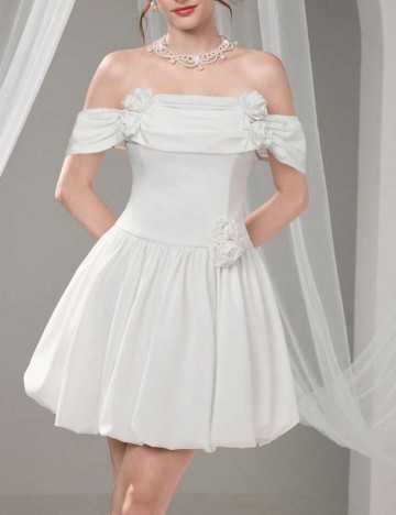 Rochie midi Shein, alb