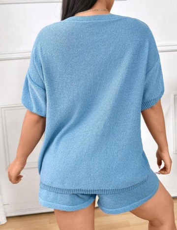 Compleu Shein Curve+, albastru