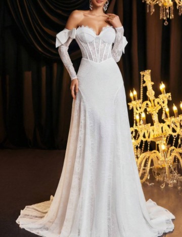 Rochie de ocazie și bridal Shein, alb