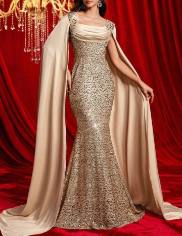 Rochie de ocazie Shein, auriu