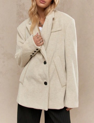 Palton scurt Shein Missguided, bej