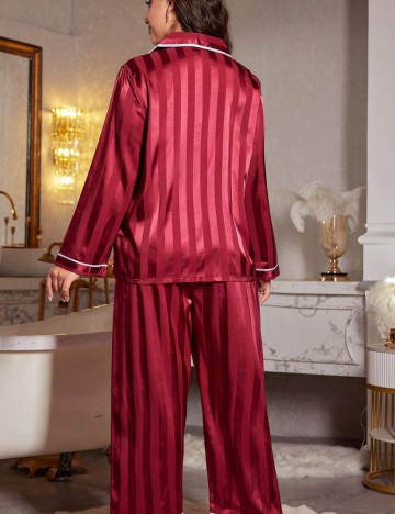 Compleu pijamale Shein Curve+, vișiniu