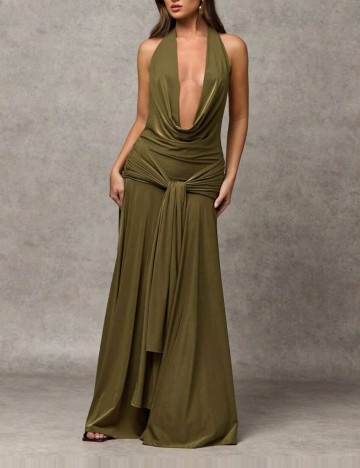 Rochie maxi Shein, kaki
