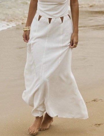 Fustă maxi Shein, alb