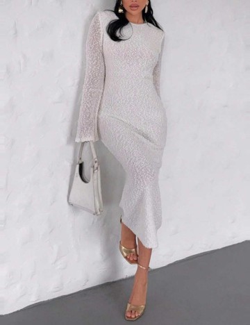 Rochie midi Shein, crem