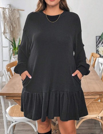 Rochie mini Shein Curve+, negru