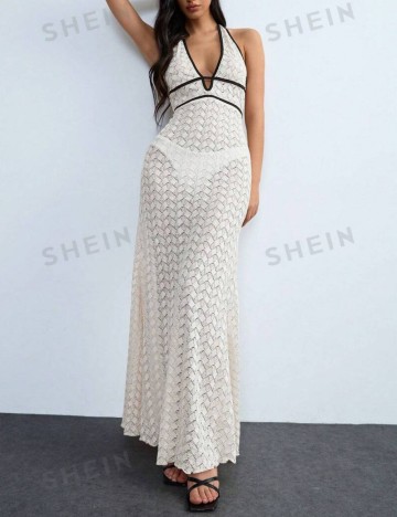 Rochie maxi Shein, crem