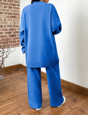 Cardigan Shein Curve+, albastru