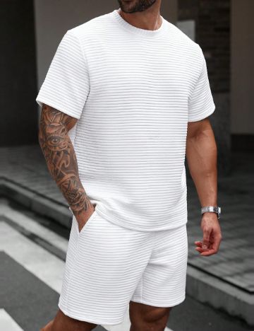 Compleu Shein MANFINITY, alb