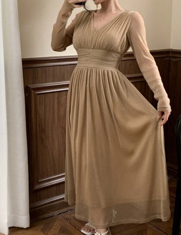 Rochie maxi Shein DAZY, bej