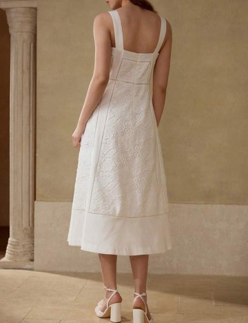 Rochie midi Shein MOTF, alb