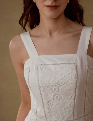 Rochie midi Shein MOTF, alb