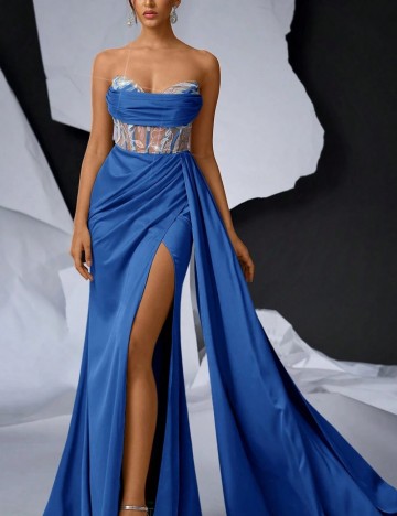 Rochie de ocazie Shein, albastru