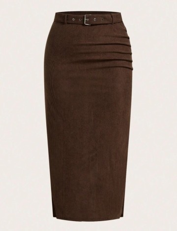 Fustă midi Shein, maro
