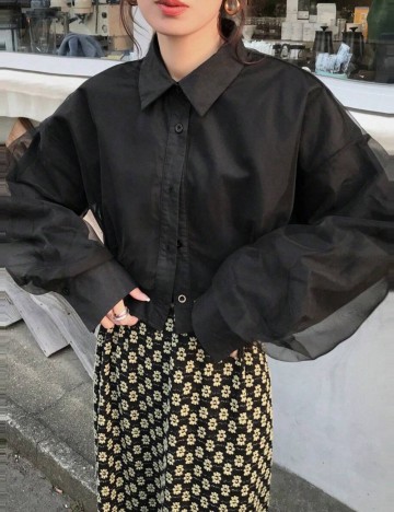 Cămașă Shein, negru