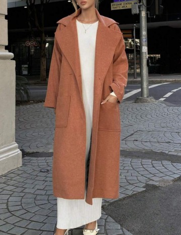 Palton Shein, cărămiziu