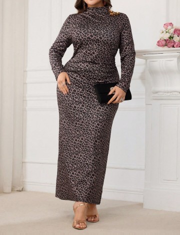 Rochie maxi Shein Curve+, mix culori