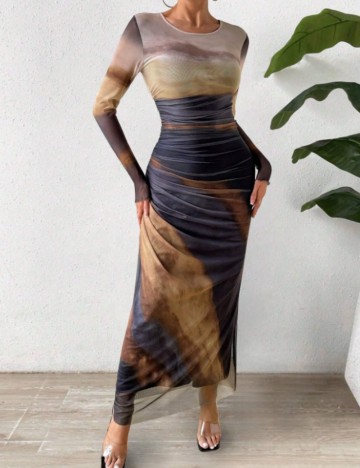 Rochie maxi Shein, mix culori