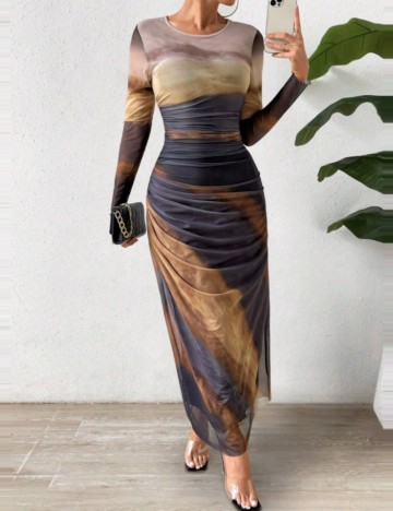 Rochie maxi Shein, mix culori