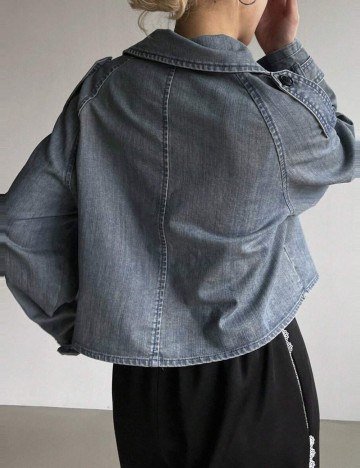 Jachetă De Blugi Shein DAZY, albastru