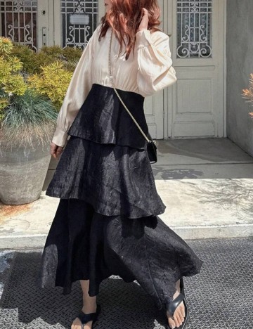 Rochie maxi Shein FRIFUL, mix culori