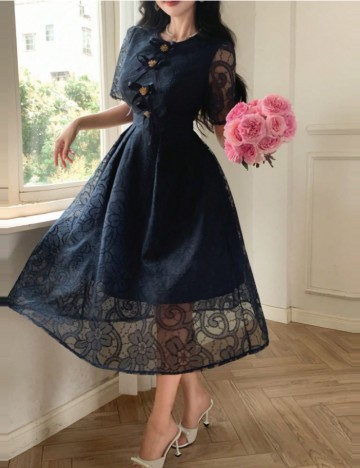 Rochie midi Shein, albastru