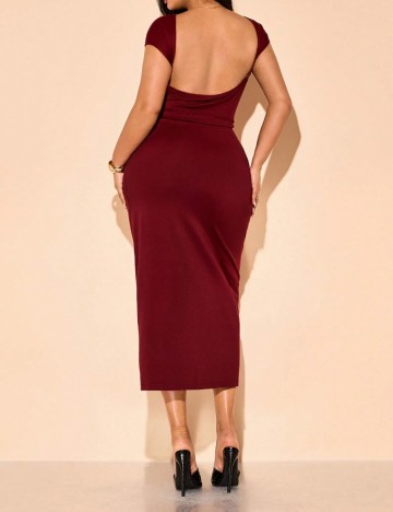 Compleu Shein Curve+, vișiniu