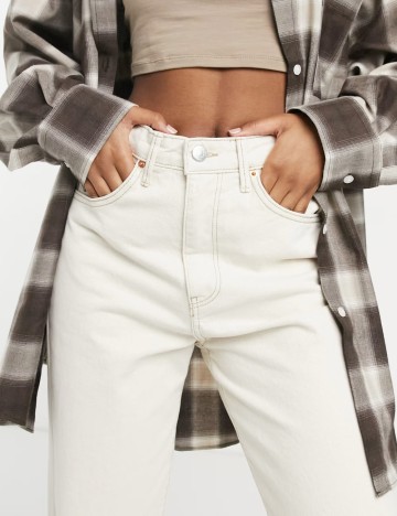 Jeans Stradivarius, crem