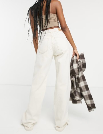 Jeans Stradivarius, crem